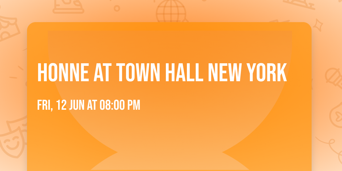 HONNE at Town Hall New York