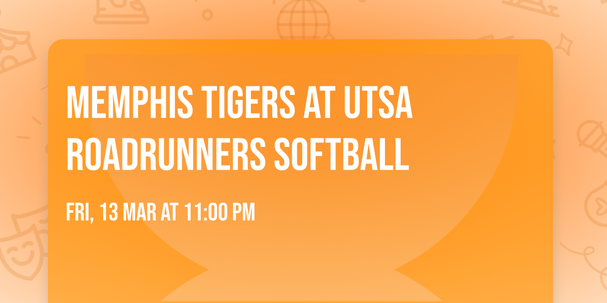 Memphis Tigers at UTSA Roadrunners Softball