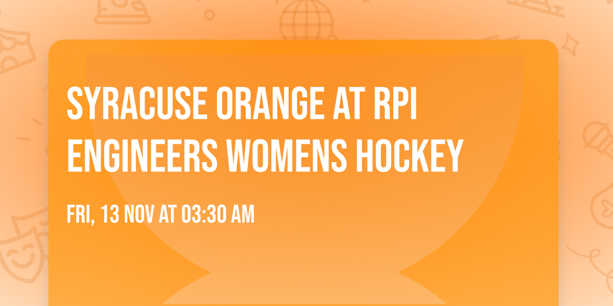 Syracuse Orange at RPI Engineers Womens Hockey