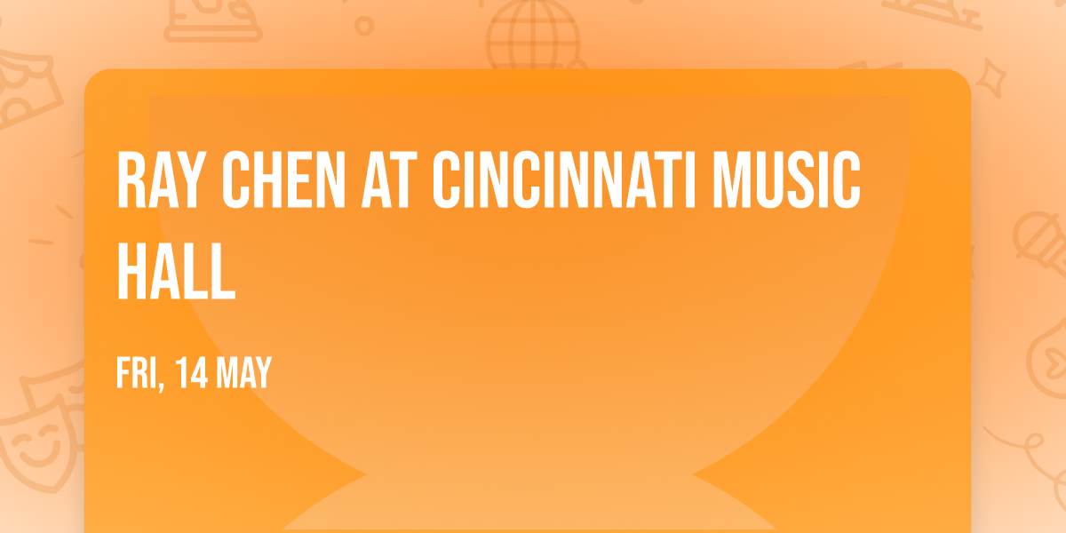 Ray Chen at Cincinnati Music Hall