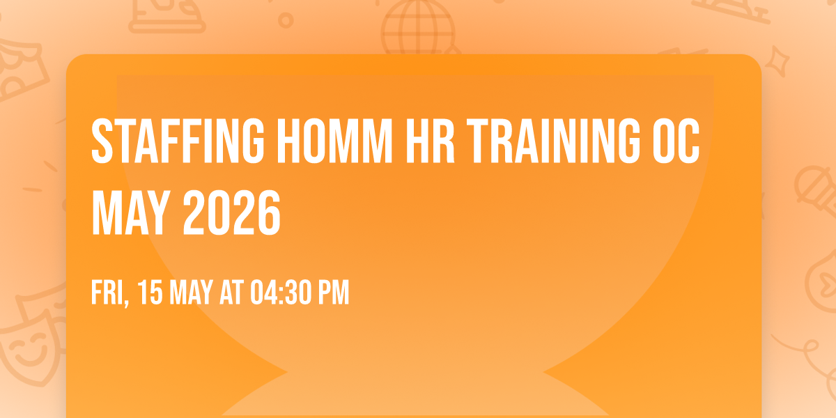 Staffing HOMM HR Training OC May 2026