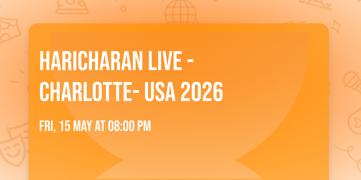 Haricharan Live   - Charlotte- USA 2026