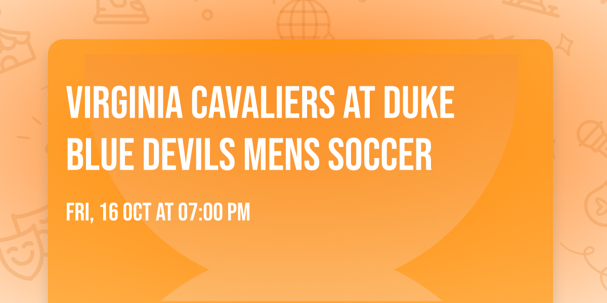 Virginia Cavaliers at Duke Blue Devils Mens Soccer