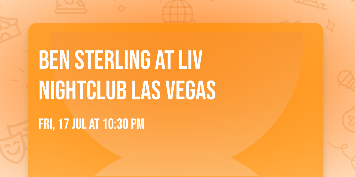 Ben Sterling at LIV Nightclub Las Vegas