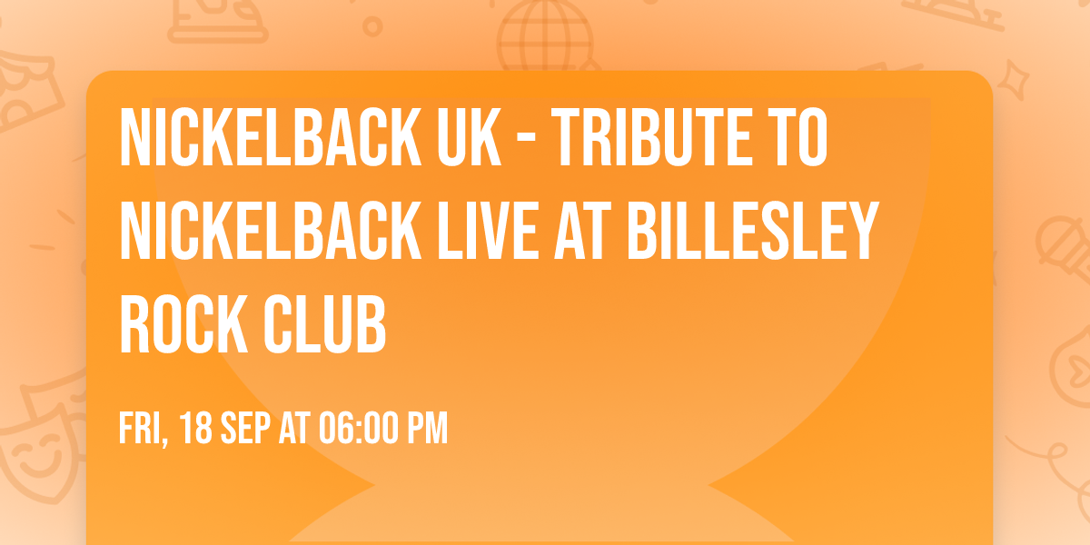 Nickelback UK - Tribute to Nickelback Live at Billesley Rock Club