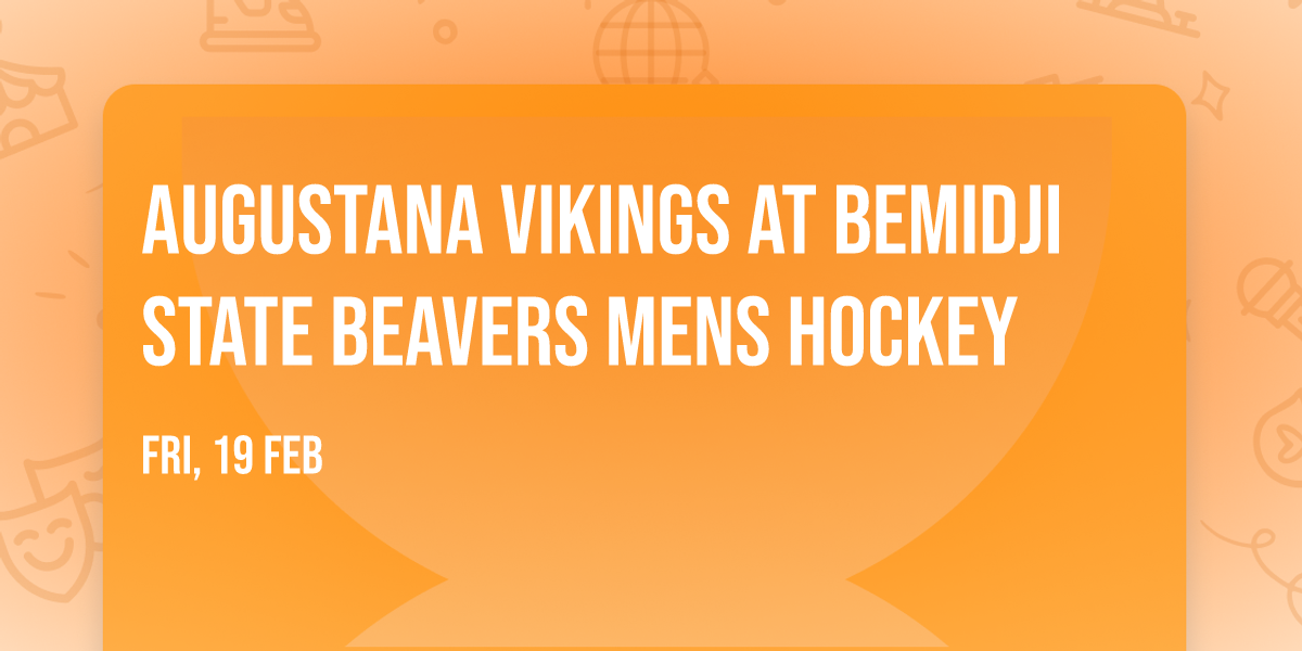 Augustana Vikings at Bemidji State Beavers Mens Hockey