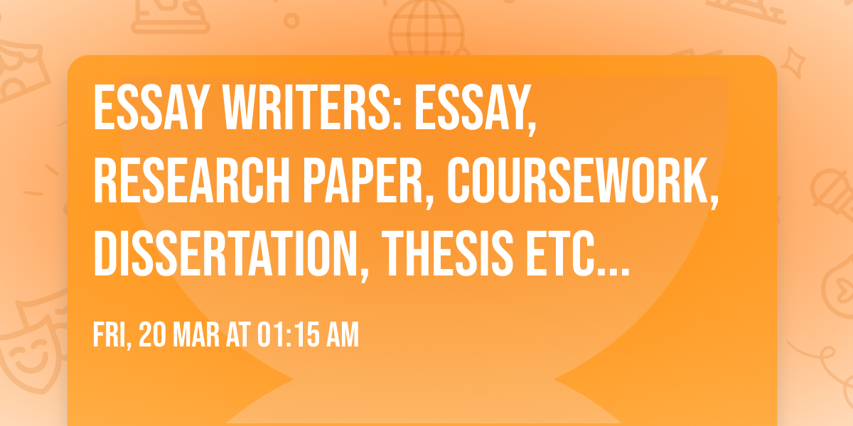 \ud83d\udc68\u200d\ud83c\udf93\ud83d\udcd5 Essay Writers: Essay, Research Paper, Coursework, Dissertation, Thesis etc \ud83d\udc49 ORDER NOW!\u2705 \ud83d\udc48