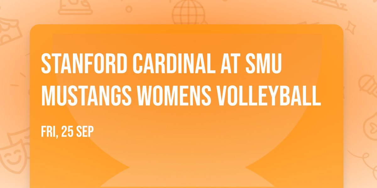 Stanford Cardinal at SMU Mustangs Womens Volleyball