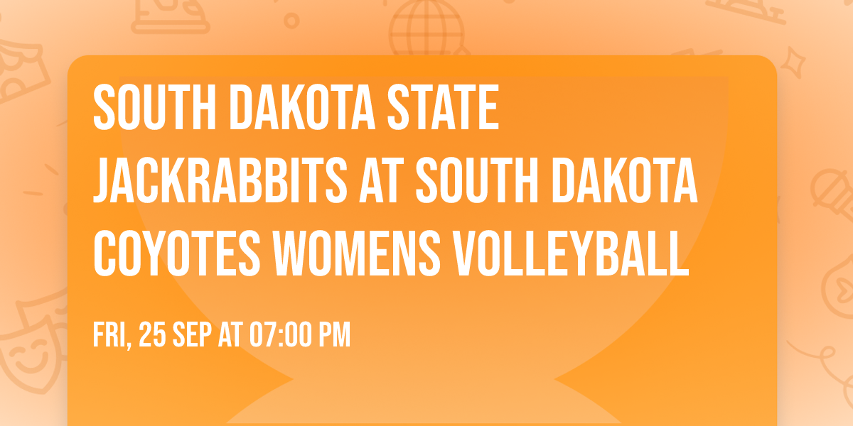 South Dakota State Jackrabbits at South Dakota Coyotes Womens Volleyball