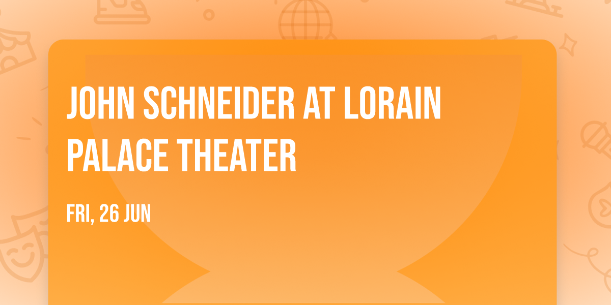 John Schneider at Lorain Palace Theater