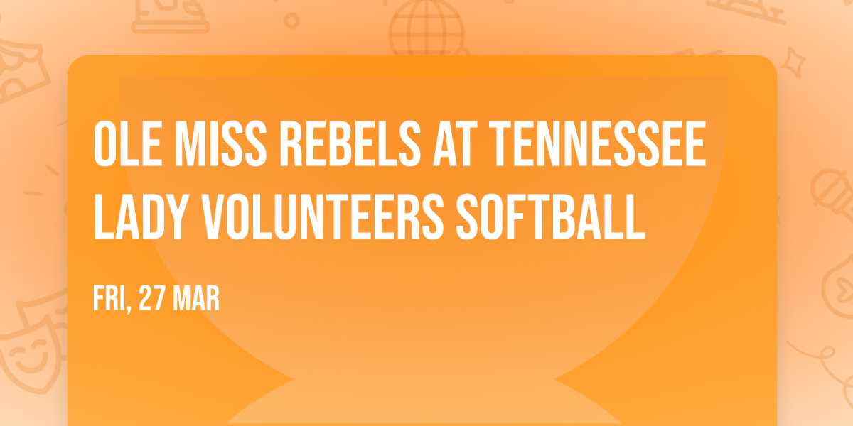 Ole Miss Rebels at Tennessee Lady Volunteers Softball