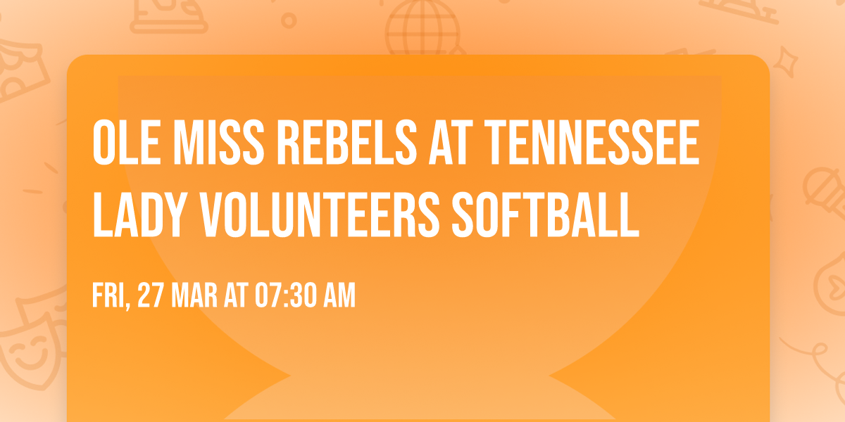 Ole Miss Rebels at Tennessee Lady Volunteers Softball