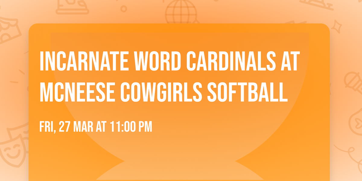 Incarnate Word Cardinals at McNeese Cowgirls Softball