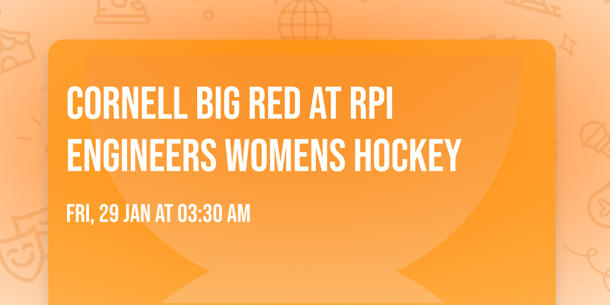 Cornell Big Red at RPI Engineers Womens Hockey