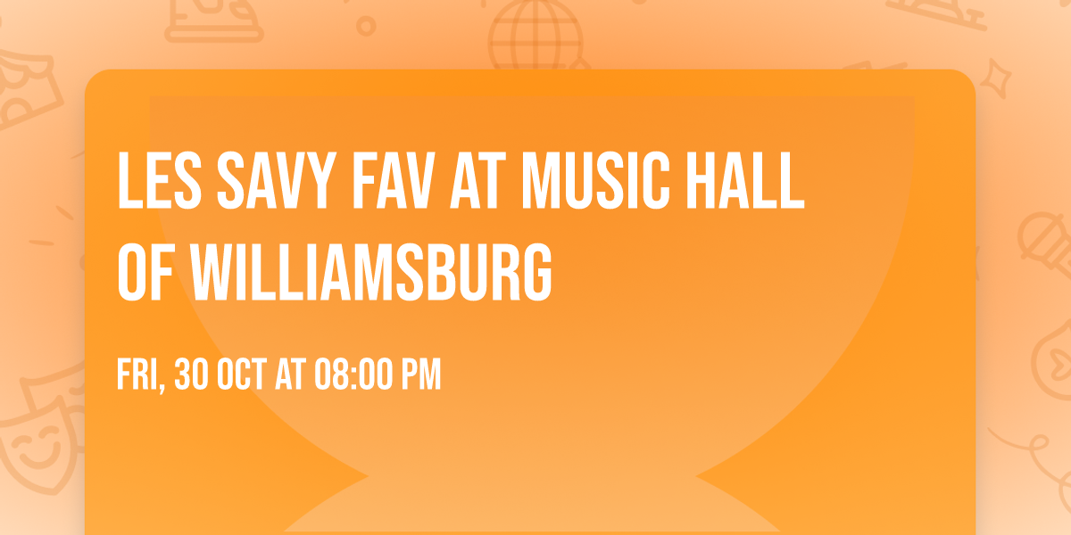Les Savy Fav at Music Hall of Williamsburg