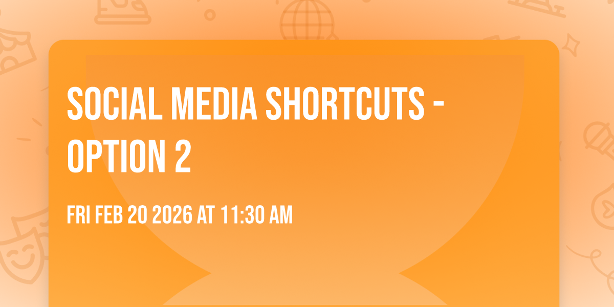 Social Media Shortcuts - Option 2