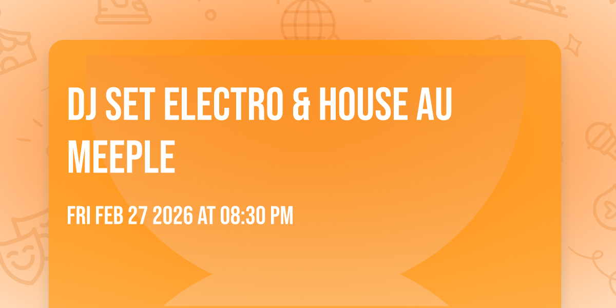 DJ Set Electro & House au Meeple