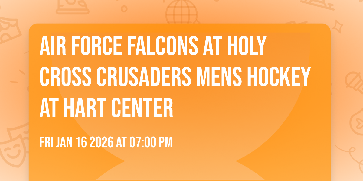 Air Force Falcons at Holy Cross Crusaders Mens Hockey at Hart Center