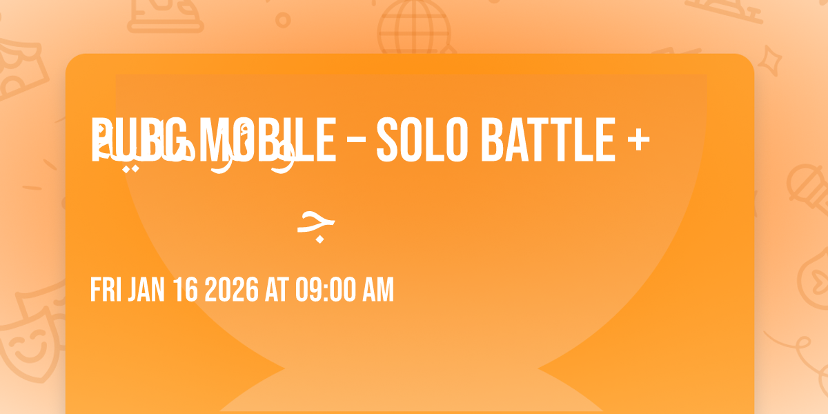 PUBG Mobile – Solo Battle + جوائز مالية