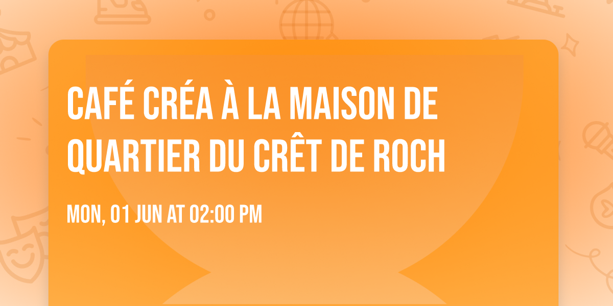 Caf\u00e9 cr\u00e9a \u00e0 la maison de quartier du Cr\u00eat de Roch
