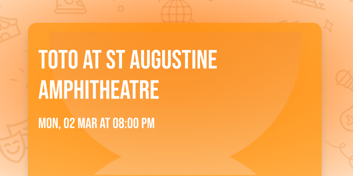 Toto at St Augustine Amphitheatre