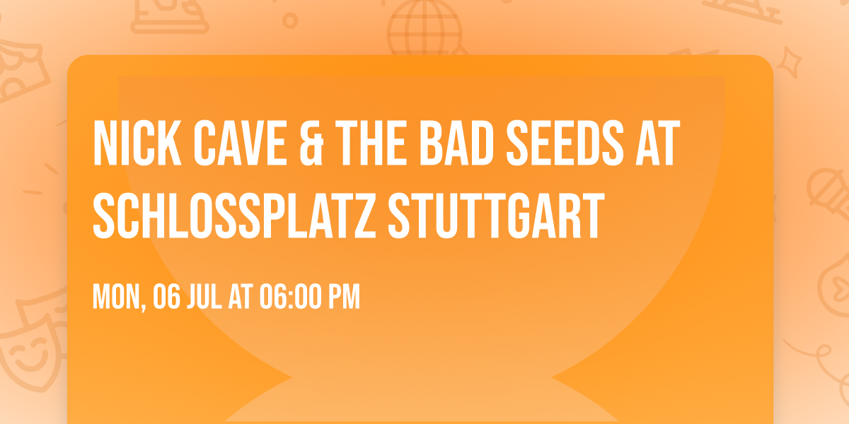 Nick Cave & The Bad Seeds at Schlossplatz Stuttgart
