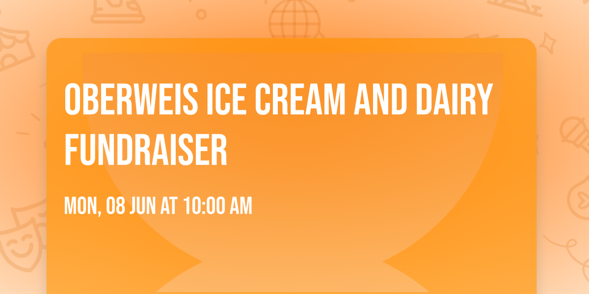 Oberweis Ice Cream and Dairy Fundraiser