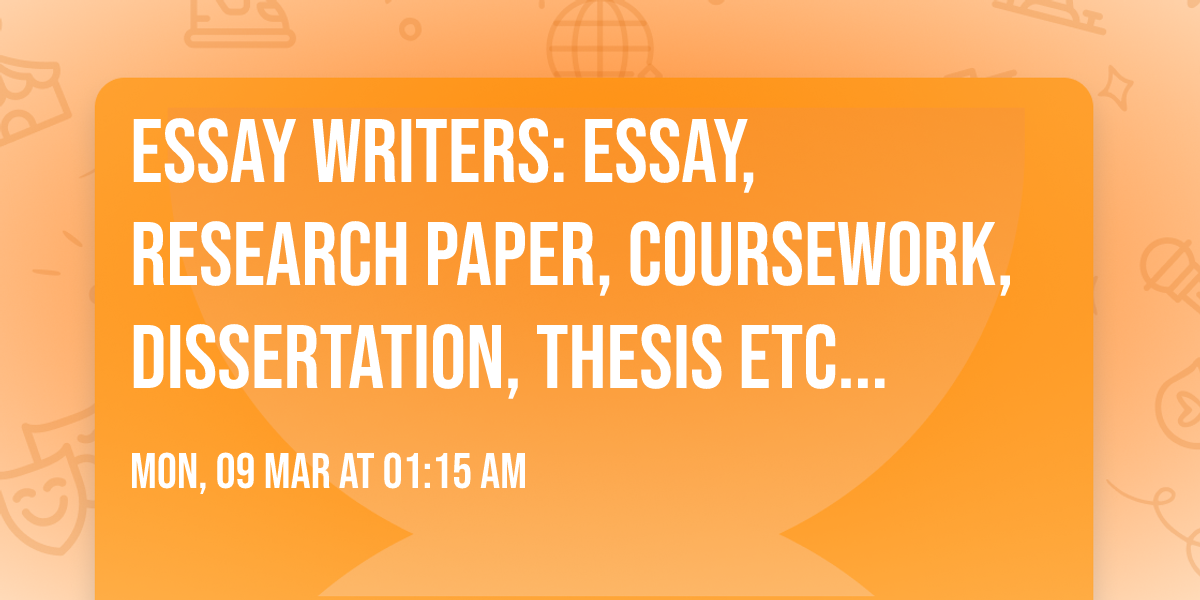 \ud83d\udc68\u200d\ud83c\udf93\ud83d\udcd5 Essay Writers: Essay, Research Paper, Coursework, Dissertation, Thesis etc \ud83d\udc49 ORDER NOW!\u2705 \ud83d\udc48