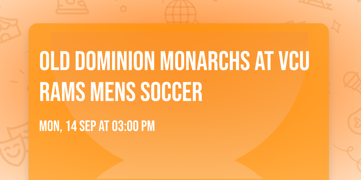 Old Dominion Monarchs at VCU Rams Mens Soccer