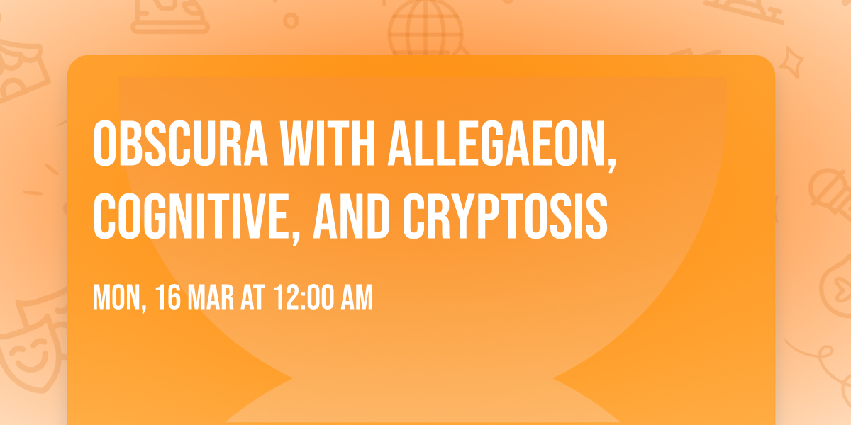 Obscura with Allegaeon, Cognitive, and Cryptosis