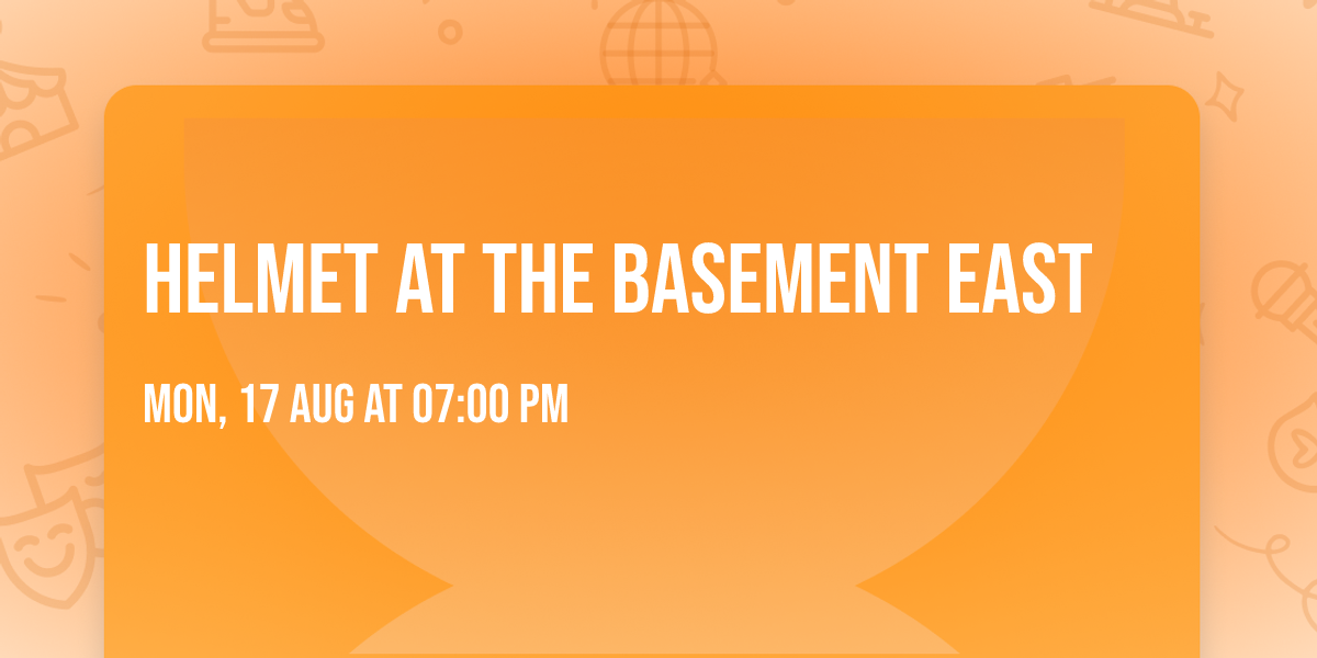 Helmet at The Basement East