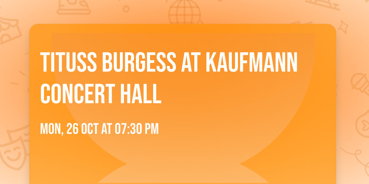 Tituss Burgess at Kaufmann Concert Hall