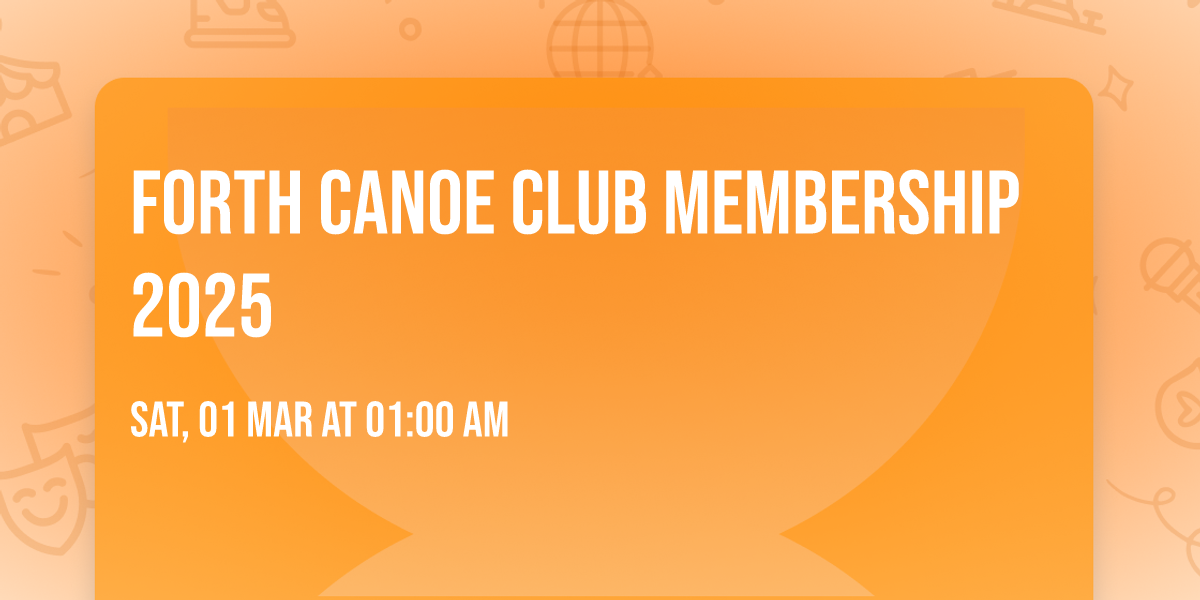 Forth Canoe Club membership 2025