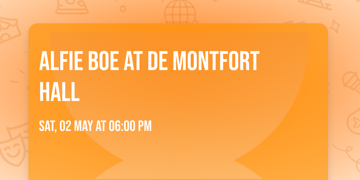 Alfie Boe at De Montfort Hall