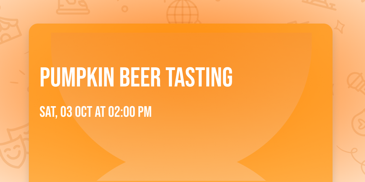 Pumpkin Beer Tasting