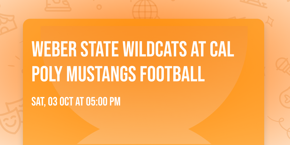 Weber State Wildcats at Cal Poly Mustangs Football