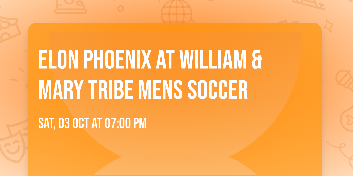 Elon Phoenix at William & Mary Tribe Mens Soccer