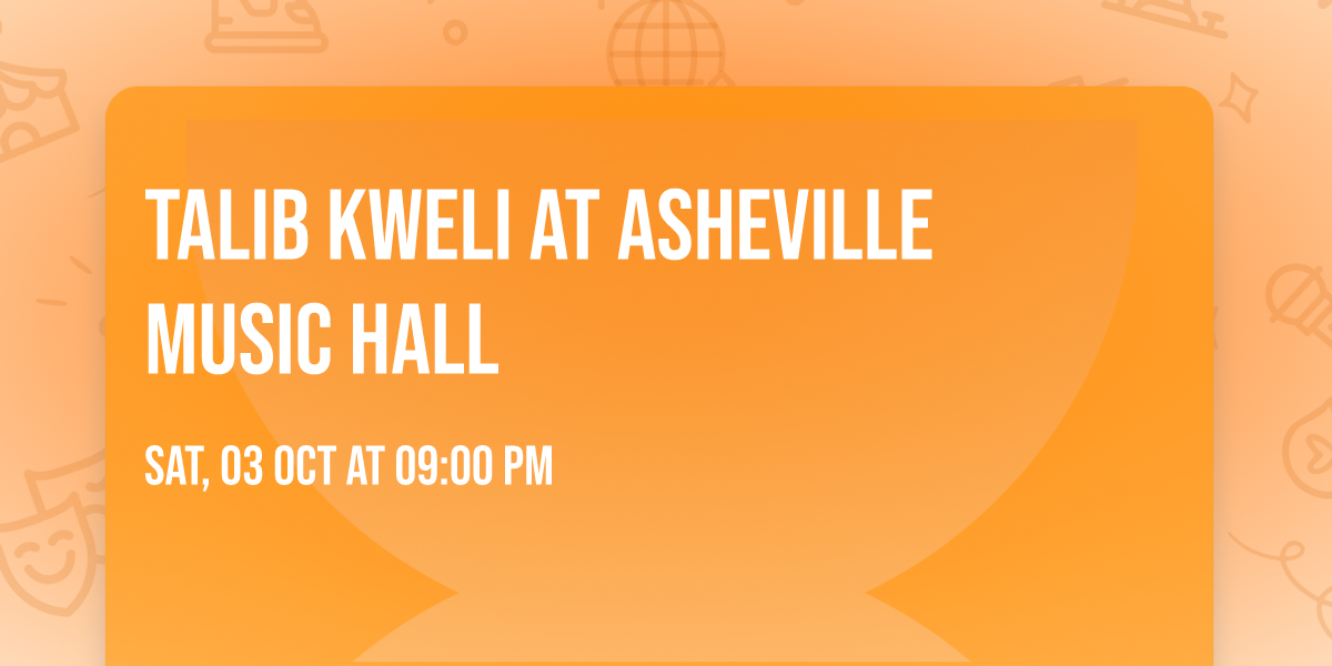 Talib Kweli at Asheville Music Hall