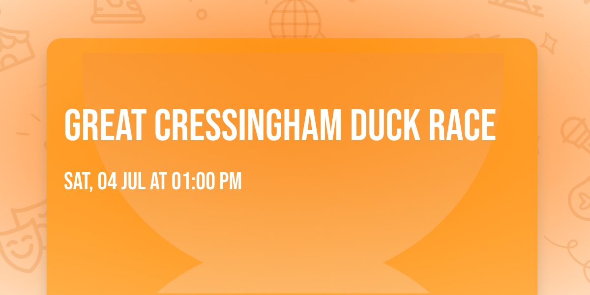 Great Cressingham Duck Race