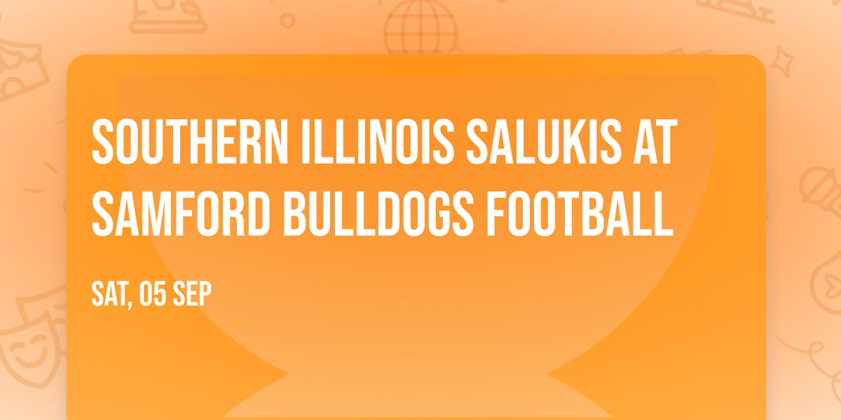 Southern Illinois Salukis at Samford Bulldogs Football