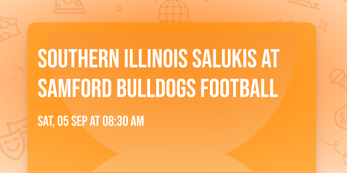 Southern Illinois Salukis at Samford Bulldogs Football