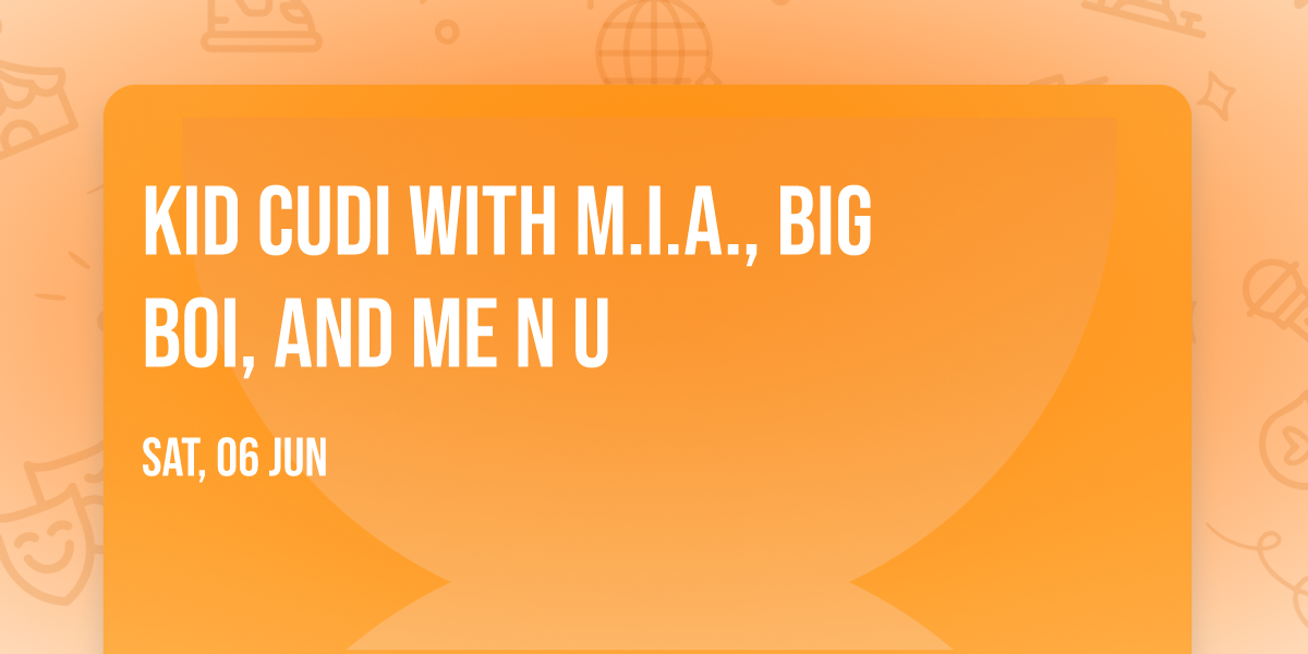 Kid Cudi with M.I.A., Big Boi, and me n u