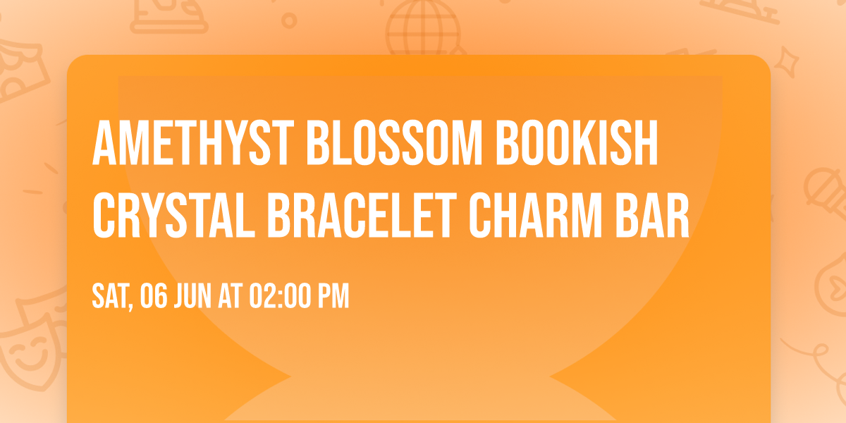 Amethyst Blossom Bookish Crystal Bracelet Charm Bar — Buckroe Commons