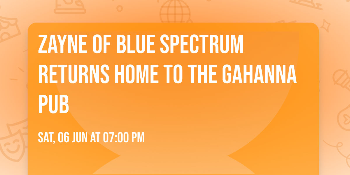 Zayne of Blue Spectrum returns home to the Gahanna Pub 