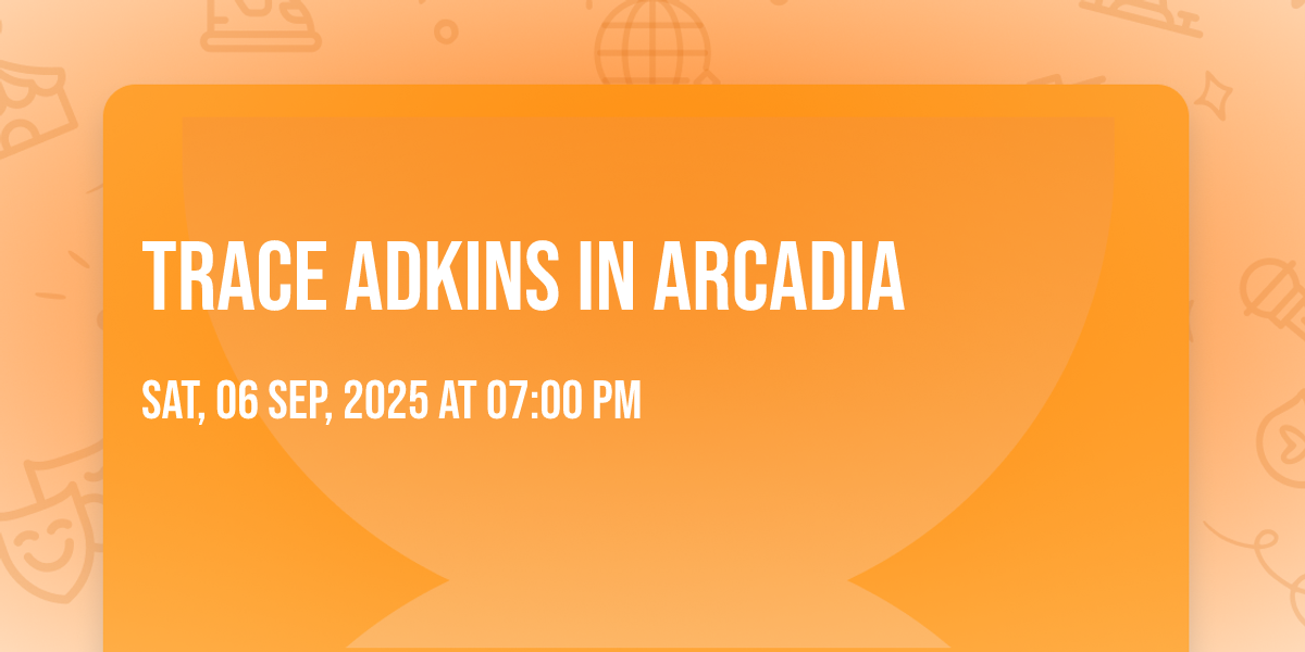 Trace Adkins in Arcadia, new Mosaic Rodeo Arena, Arcadia, 6 September ...