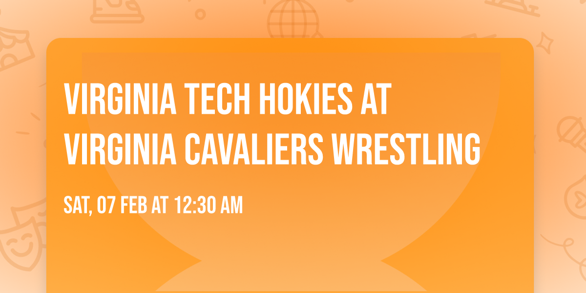 Virginia Tech Hokies at Virginia Cavaliers Wrestling