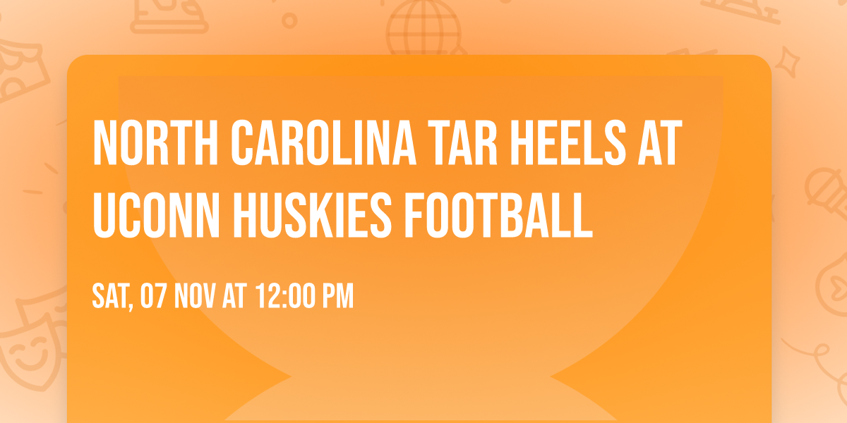 North Carolina Tar Heels at UConn Huskies Football
