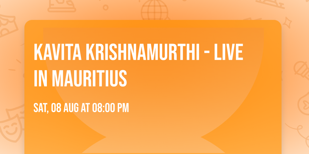 Kavita Krishnamurthi - Live in Mauritius