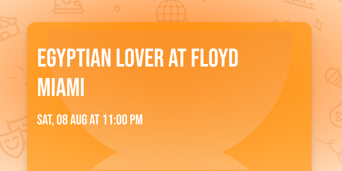 Egyptian Lover at Floyd Miami
