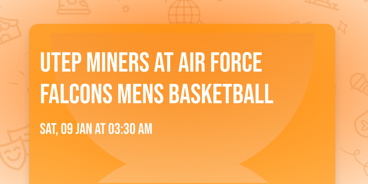 UTEP Miners at Air Force Falcons Mens Basketball